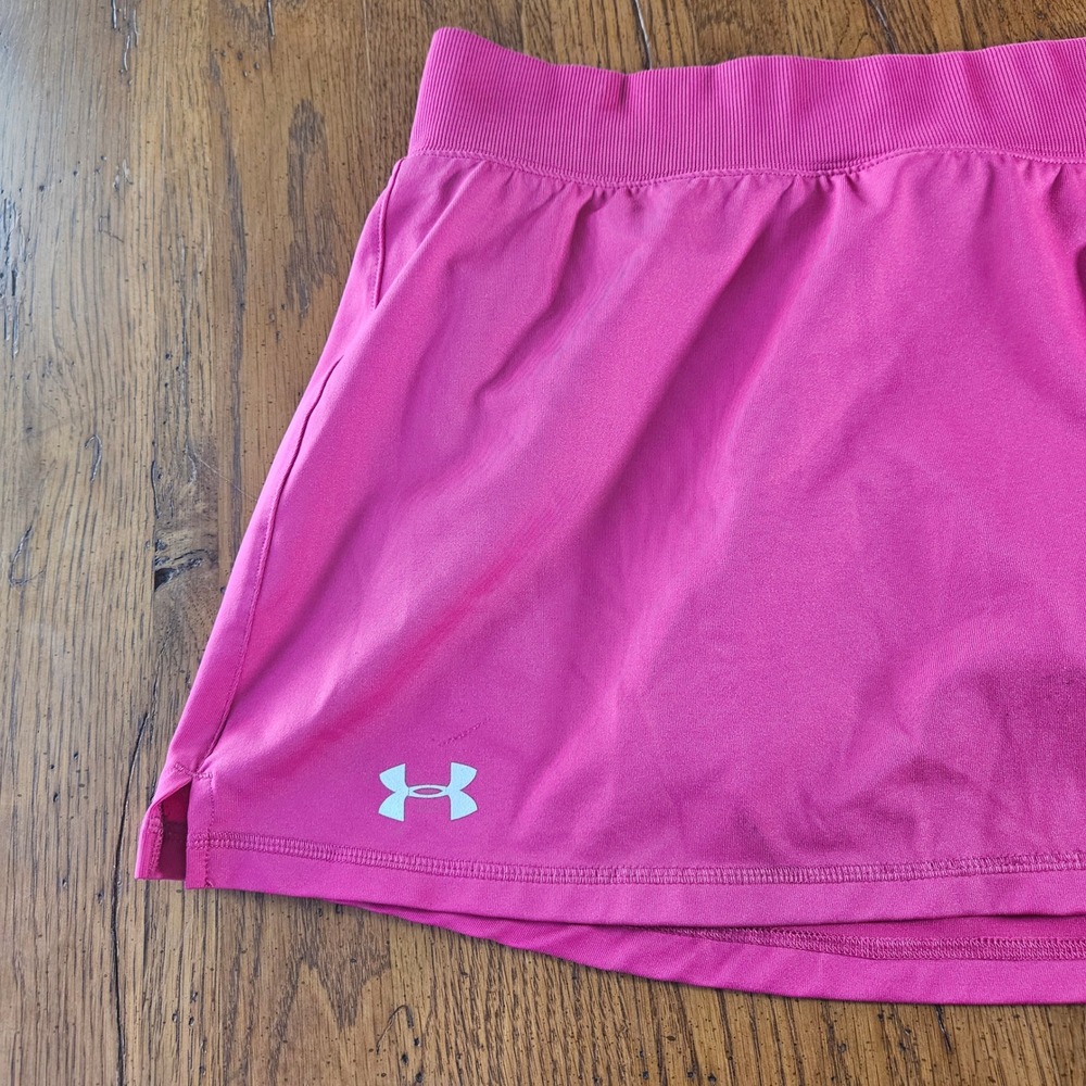 Under Armour HeatGear Athletic Skort Women's Size Large Pink Performance Skirt - Picture 4 of 8